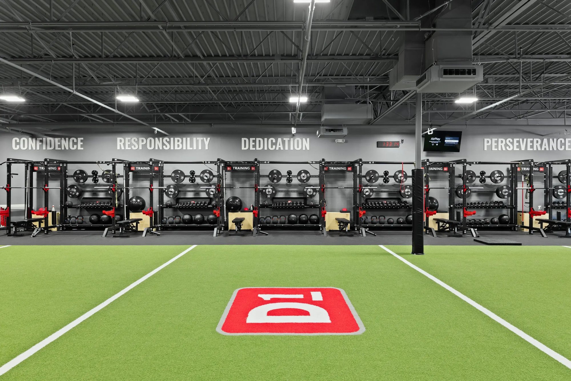 D1 Training weight rack layout